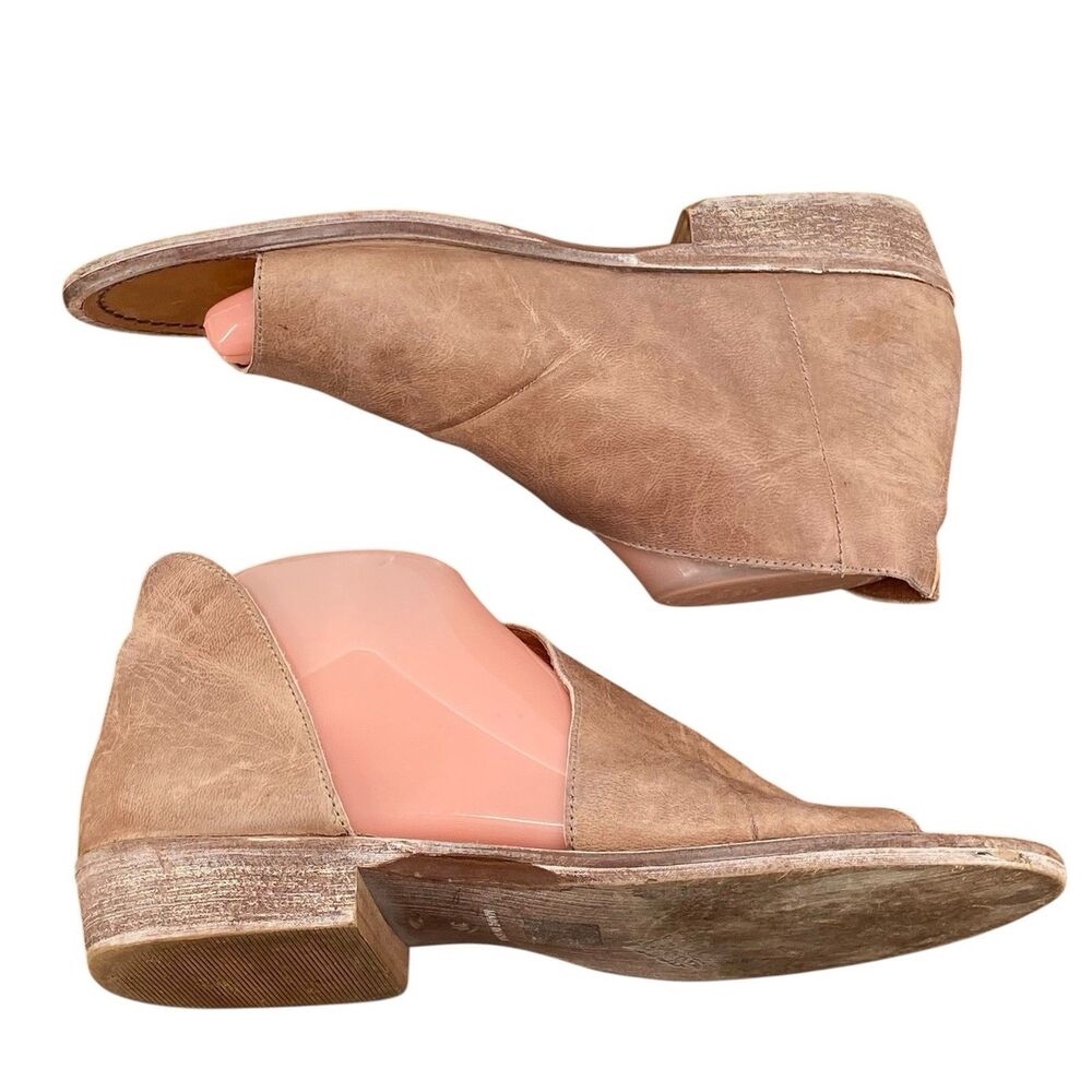 Free People Mont Blanc Asymmetrical Sandals Tan D'Orsay Size‎ EU 39 US 8.5 - Picture 5 of 10